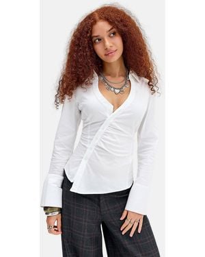 Silence + Noise Silence + Noise Leila Asymmetric Shirt - White
