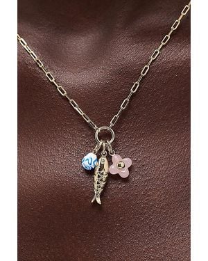 Ana Luisa Flora Charm Necklace Charm Necklace - Brown