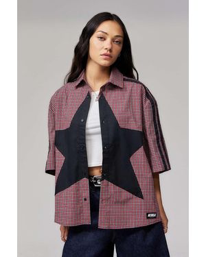 Minga Star Patch Check Shirt S At Urban Outfitters - Multicolour