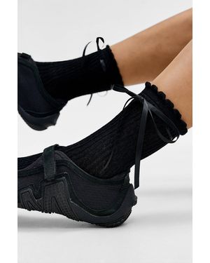 Out From Under Cable Knit Socks - Black