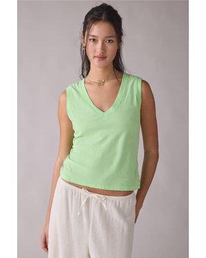 BDG Spill The V Tank Top - Green