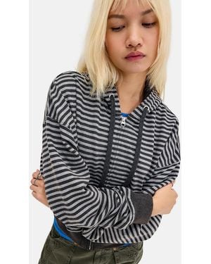 BDG Easy Stripe Hoodie - Black