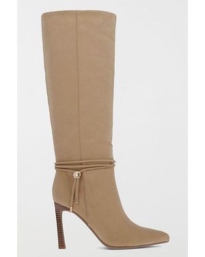 MIA Mia Niko Suede Tie Detail Knee High Boot - Brown