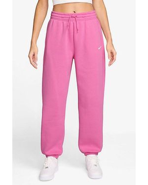 Nike Sportswear Phoenix Fleece High-Rise Oversized Sweatpants - Pink