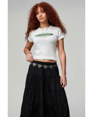 Urban Outfitters Uo Butterfly Heart Chain Belt - Black