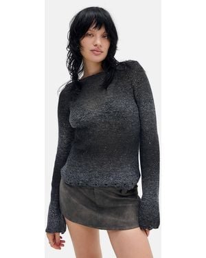 Urban Outfitters Uo Ibiza Slash Neck Top - Black