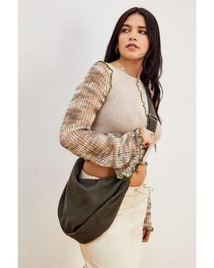 BDG Slouchy Corduroy Crossbody Bag - Natural