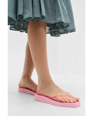 Sleeper Pink Mid Platform Flip Flops - Blue