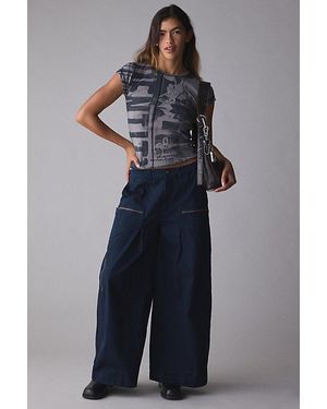BDG Studio Wide-Leg Chino Utility Pant - Blue