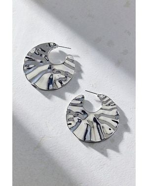 Urban Outfitters I'Ll Take It Molten Metal Hoop Earring - Metallic