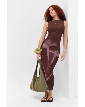 Motel Fayola Column Maxi Dress - Brown