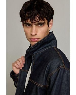 BDG Premium Selvedge Denim Zip Jacket - Black