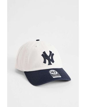 '47 Uo Exclusive Navy Contrast Ny Yankees Clean Up Cap - Blue
