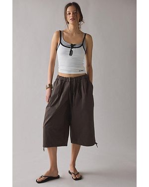 BDG Bobbi Cropped Baggy Pull-On Pants - Brown