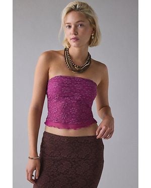 Kimchi Blue Kori Lace Tube Top - Purple