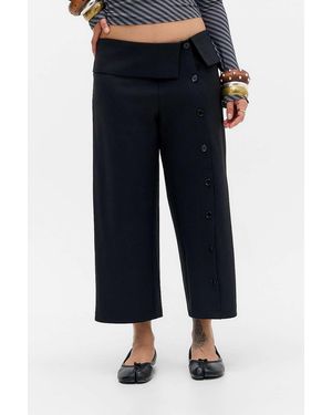 Motel Wamari Button Capri Trousers - Blue