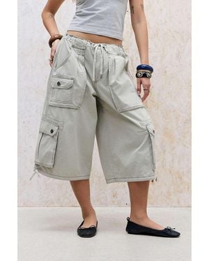 BDG Diego Crop Cargo Trousers - Grey