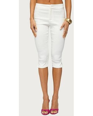 Edikted Sarafina Capri Pants - White