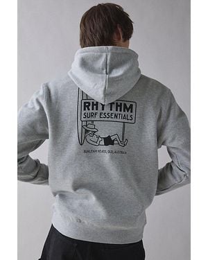 Rhythm Siesta Graphic Fleece Hoodie Sweatshirt - Gray