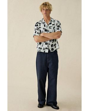 Rhythm Relaxed Washed Canvas Pants - Blue