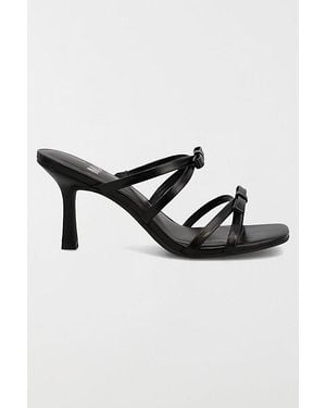 MIA Mia Sonja Leather Bow Heeled Sandal - Black