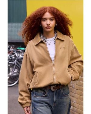 BDG Shrunken Corduroy Harrington Jacket 2xs At Urban Outfitters - Blue