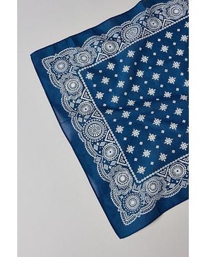 Urban Outfitters Paisley Trim Bandana - Blue