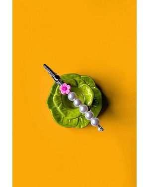 Burner Babe Flower Pearl J Clip - Yellow