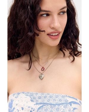 Silence + Noise Silence + Noise Red Enamel Pendant Necklace - Natural