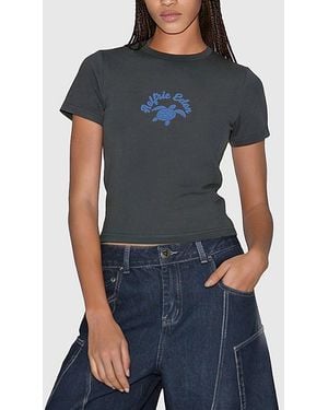 AELFRIC EDEN Turtle Graphic Baby Tee - Blue