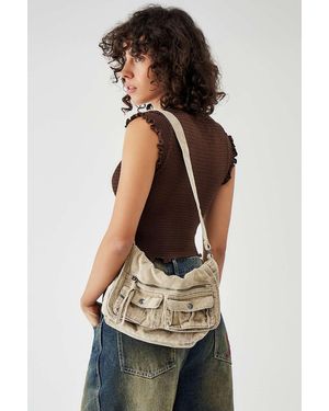 BDG Cara Corduroy Shoulder Bag - Natural