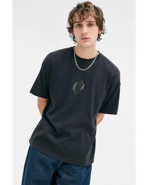 Urban Outfitters Uo Koi Waffle Short Sleeve T-shirt - Black