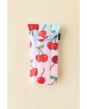 BAGGU Puffy Printed Glasses Sleeve - Pink