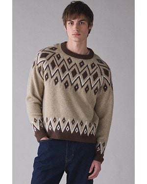 Urban Outfitters Uo Fairisle Everyday Cozy Crew Neck Sweater - Blue