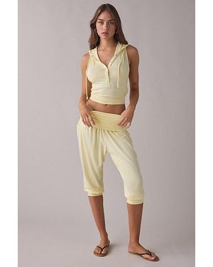 Out From Under Stormy Foldover Culotte Pants - Natural