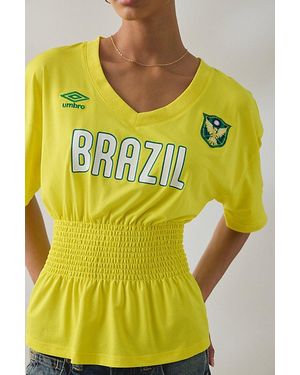 Umbro Uo Exclusive Cinched Waist Jersey Top - Yellow
