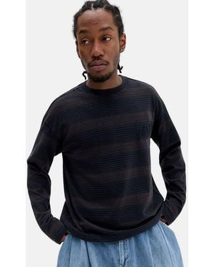 iets frans... Black Shadow Stripe Long Sleeve T-shirt - Blue