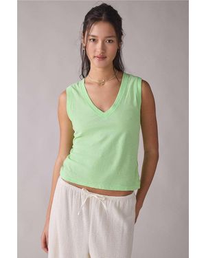 BDG Spill The V Tank Top - Green