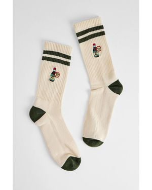 Urban Outfitters Uo Soy Sauce Socks - Natural