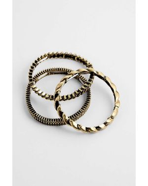 Silence + Noise Silence + Noise Stretchy Bangles 3-pack - Metallic