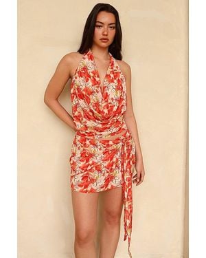Ris-K Midnight Mischief Wrap Skirt - Orange