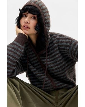 Urban Outfitters Uo Tyler Button-through Hoodie - Black