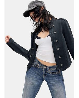 Jaded London Rebel Military Jacket - Blue