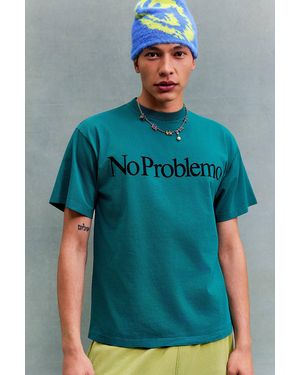No Problemo Uo Exclusive Green Graphic Tee - Blue