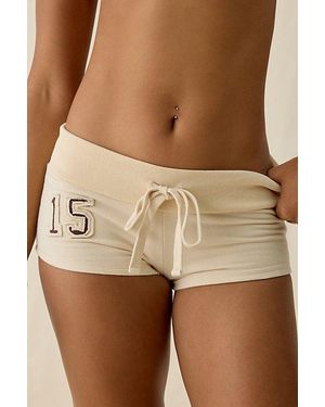 Out From Under Follow Request Micro Sweat Shorts - Natural