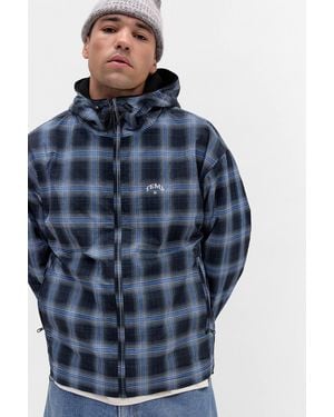 Temp Uo Exclusive Shadow Windbreaker Jacket Small At Urban Outfitters - Blue