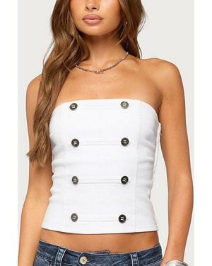 Edikted Tanda Napoleon Strapless Top - White