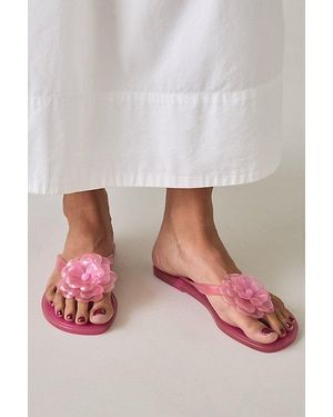 Brizza Arezzo Flower Jelly Sandals - Pink