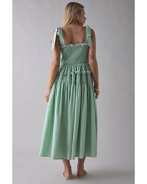 Sister Jane Dream Grassland Cross Straps Midi Dress in Green