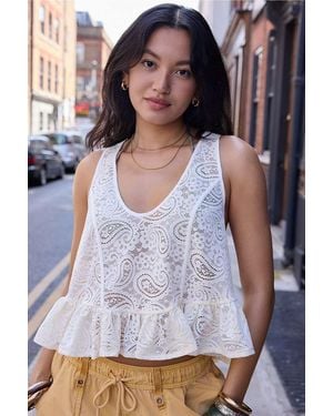 Kimchi Blue Lillie Lace Tank Top - White